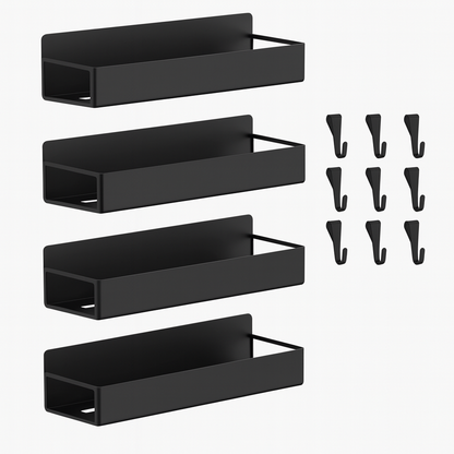 KIT MAGNETIKA™: 4 Estantes magnéticos - Orden sin taladro, armonía sin esfuerzo